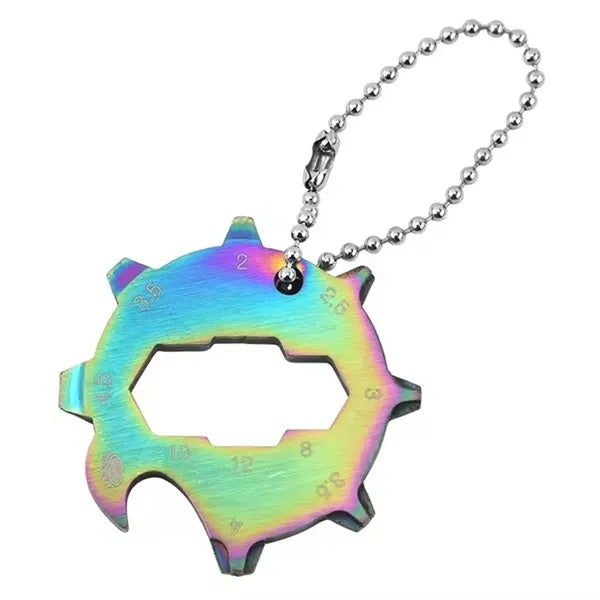 11-in-1 Keychain with Opener, Screwdrivers, Carabiner Clip