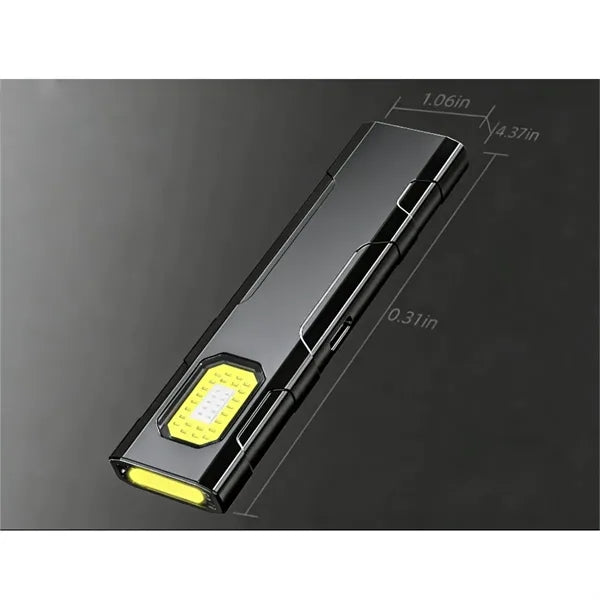 Slim Rechargeable ABS COB LED Worklight With Pocket Clip