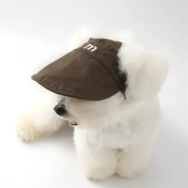 Pet Sun Hat Adjustable Dog Cap with Brim
