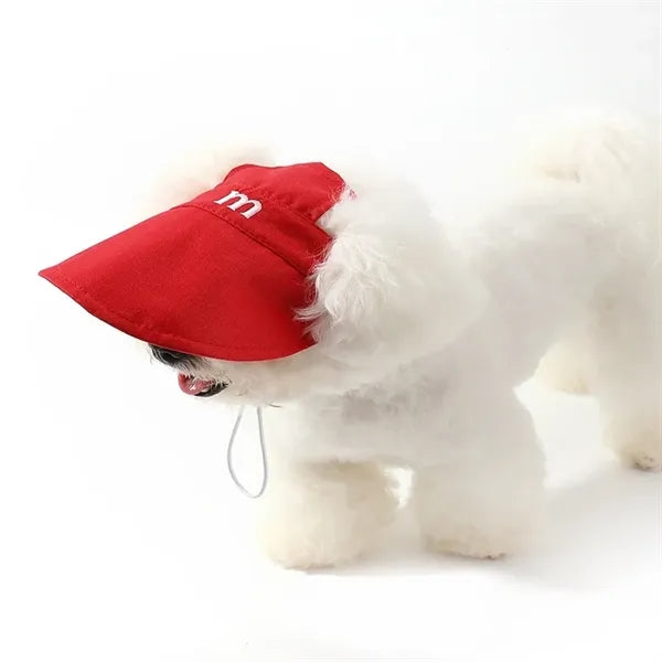 Pet Sun Hat Adjustable Dog Cap with Brim