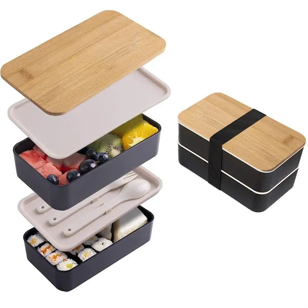 Dual Layer Plastic Lunch Box