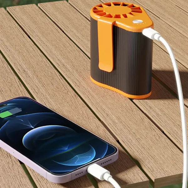4800mAh Mini Portable USB Rechargeable Mute Waist Clip Fan