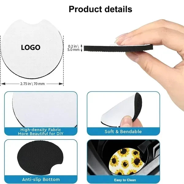 2.75 Inch/5mm Thicker Circular Neoprene Coaster