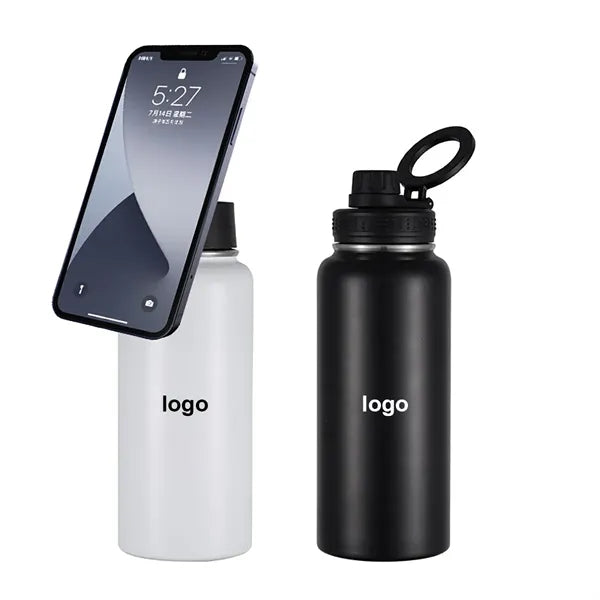 Magnetic Water Bottle with Phone Holder