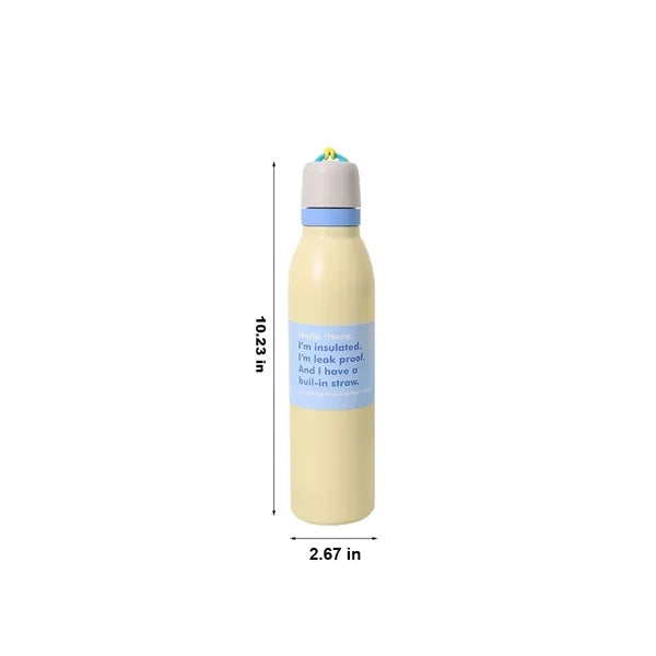 Twist Insulated Stainless Steel Water Bottle with Straw