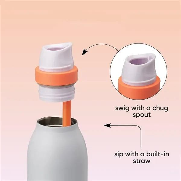 Twist Insulated Stainless Steel Water Bottle with Straw