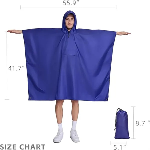 Multi Functional Cape Hooded Raincoat