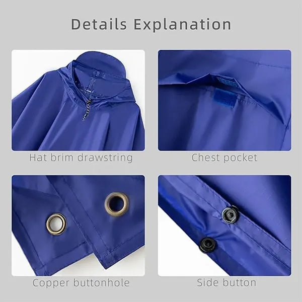 Multi Functional Cape Hooded Raincoat