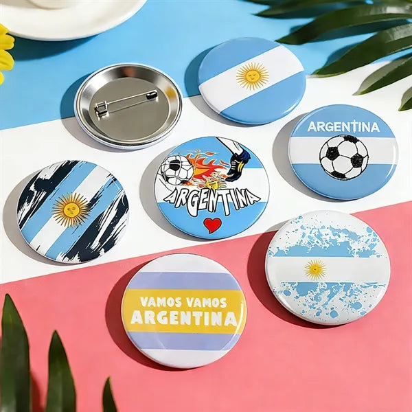 1.7" Custom Round Tin Pin for 2026 World Cup