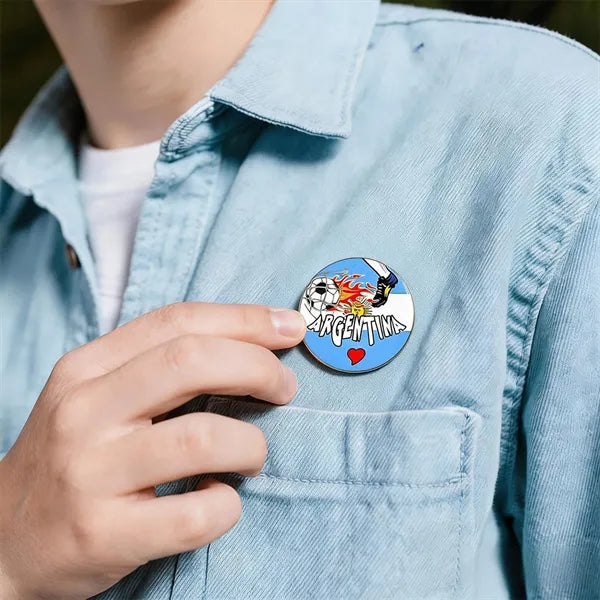 1.7" Custom Round Tin Pin for 2026 World Cup