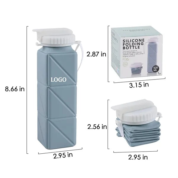 Portable Silicone Collapsible Water Bottle