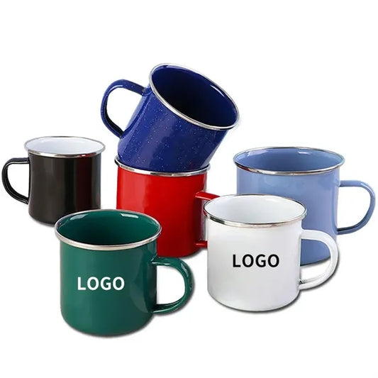 12oz Stainless Steel Enamel-coated Travel Mug Coffee Tea Cup