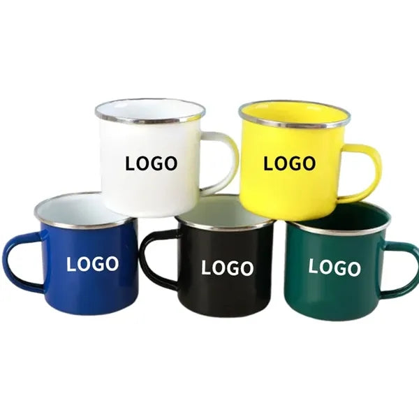12oz Stainless Steel Enamel-coated Travel Mug Coffee Tea Cup