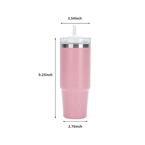 30oz Vacuum Insulated Tumbler Travel Mugs Cups With Straw