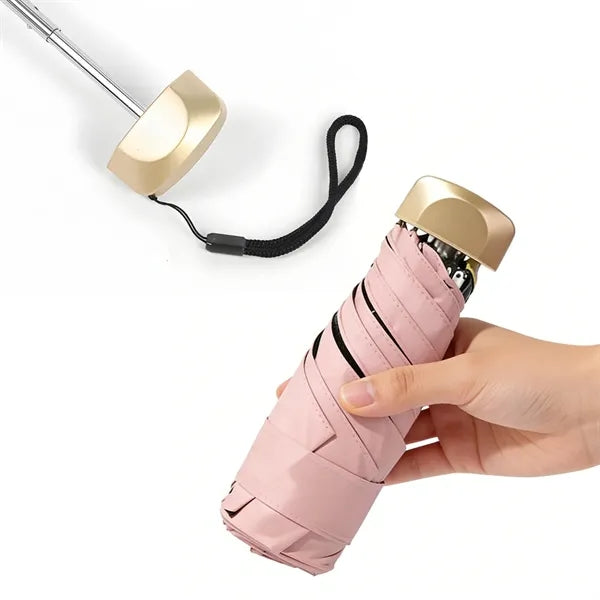 Compact Folding Windproof Umbrella with Protective Pouch