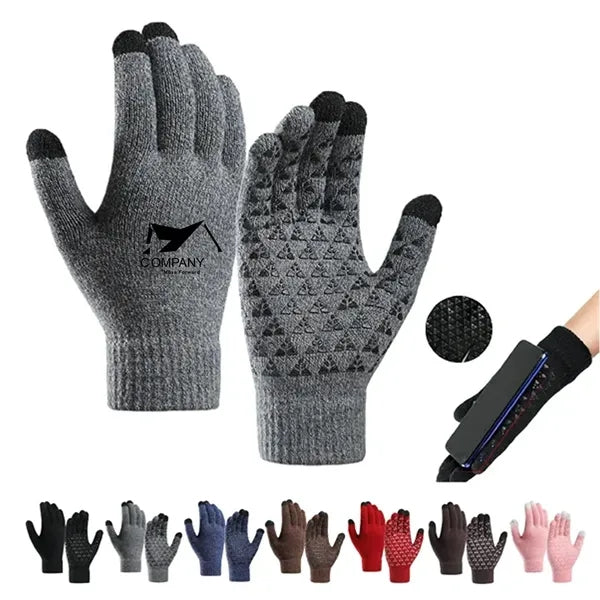 Touchscreen Knit Winter Gloves with Anti Slip Grip