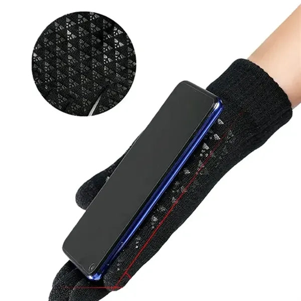 Touchscreen Knit Winter Gloves with Anti Slip Grip
