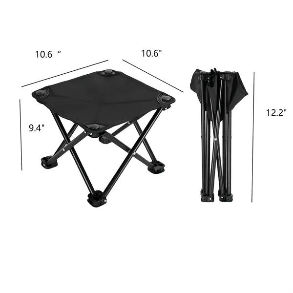 Portable Outdoor Folding Stool, Lightweight Collapsible Camp