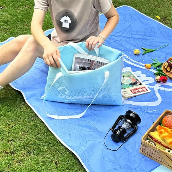 Foldable Outdoor Picnic Blanket Bag with Carry Handles