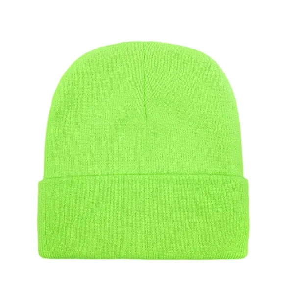 Logo Acrylic Knit Beanie Winter Warm Hat