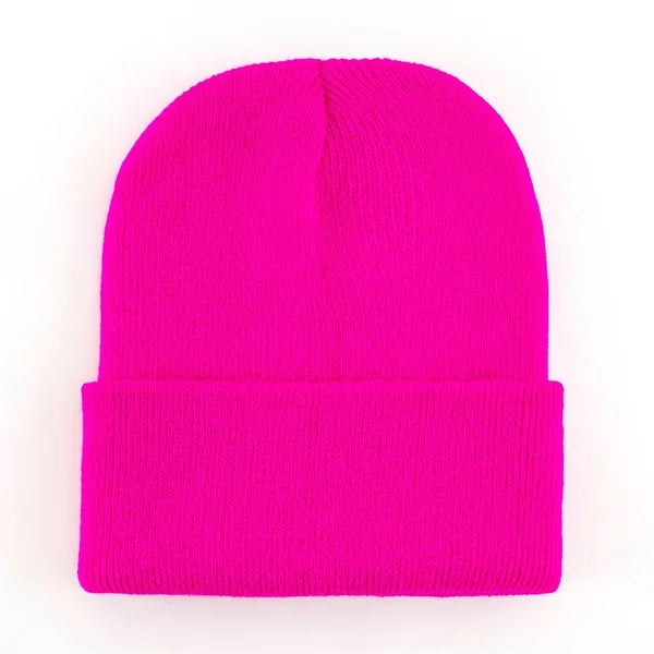 Logo Acrylic Knit Beanie Winter Warm Hat