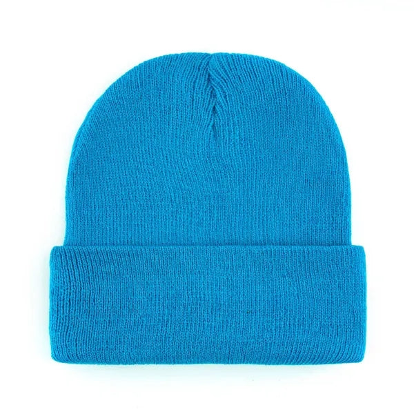 Logo Acrylic Knit Beanie Winter Warm Hat