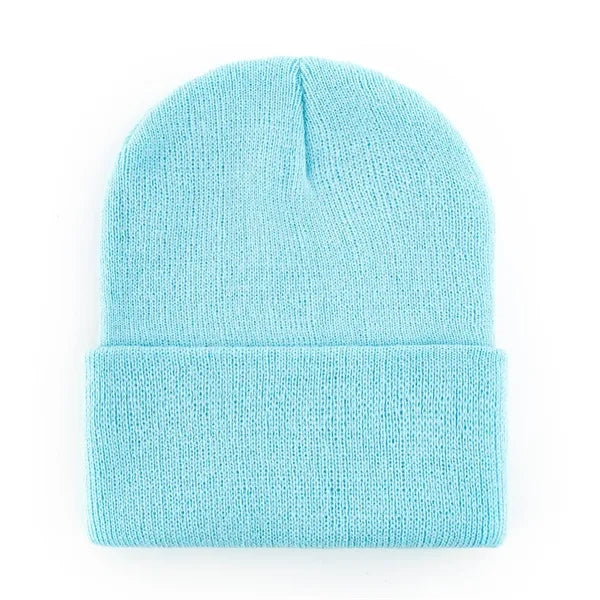 Logo Acrylic Knit Beanie Winter Warm Hat
