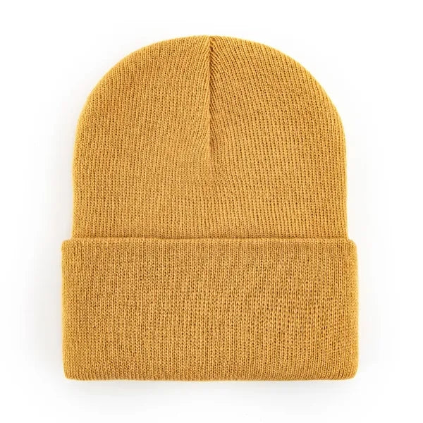 Logo Acrylic Knit Beanie Winter Warm Hat