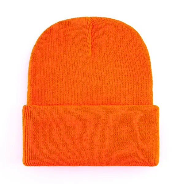 Logo Acrylic Knit Beanie Winter Warm Hat