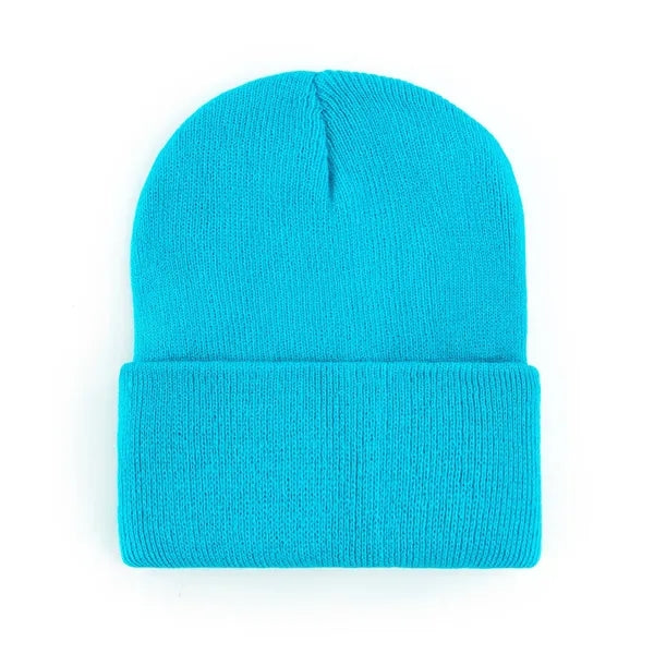 Logo Acrylic Knit Beanie Winter Warm Hat