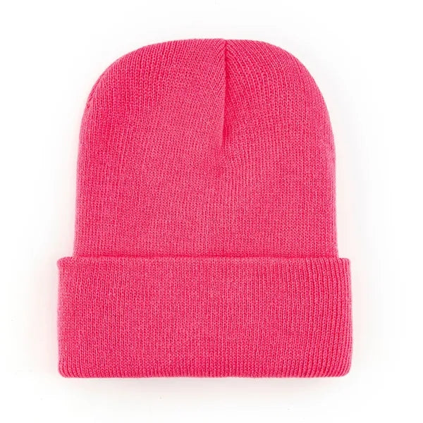 Logo Acrylic Knit Beanie Winter Warm Hat