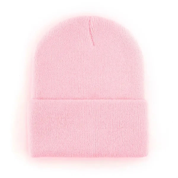 Logo Acrylic Knit Beanie Winter Warm Hat