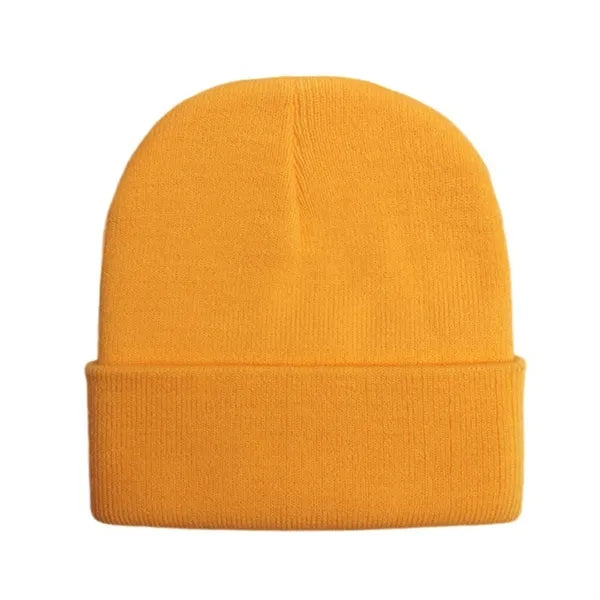 Logo Acrylic Knit Beanie Winter Warm Hat