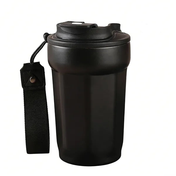Portable Insulated Coffee Tumbler with Strap