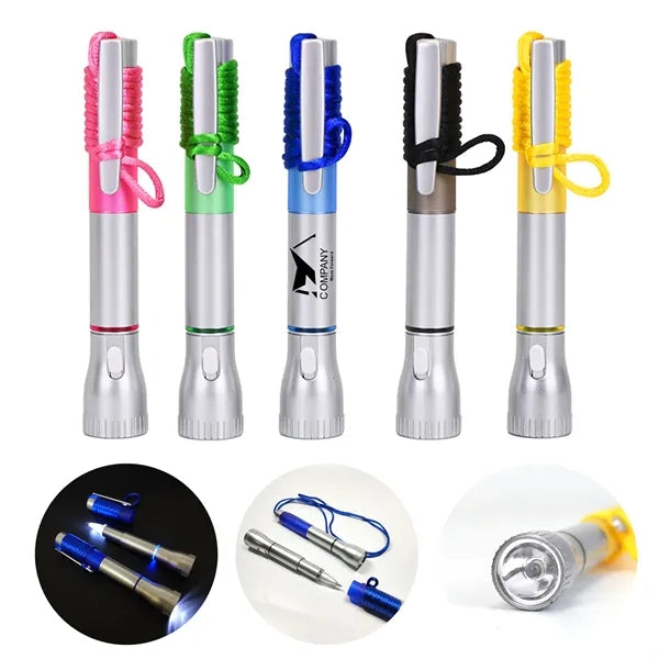 LED Light-Up Pen with Necklace