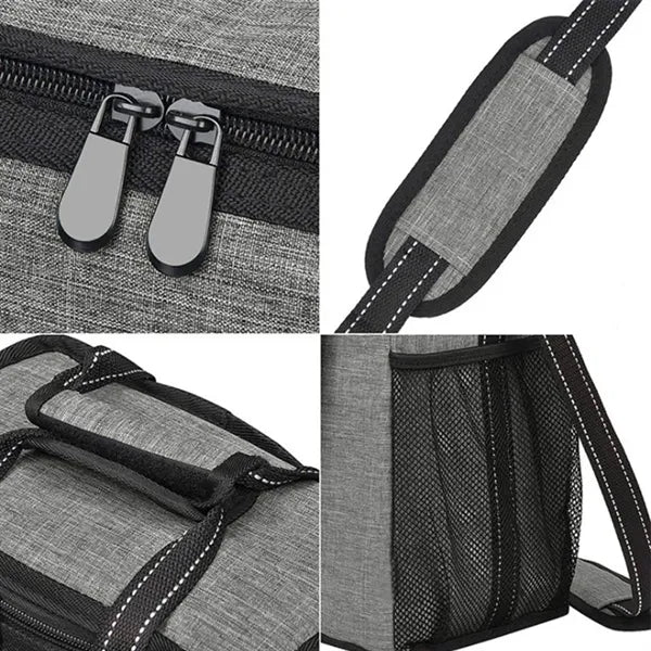 6-Bottle Insulated Leakproof Wine Cooler Tote Bag