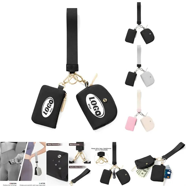 Mini Zip Around Wristlet Wallets for Women