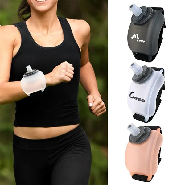7oz Portable Wrist Water Bottle Silicone Sports Hydration