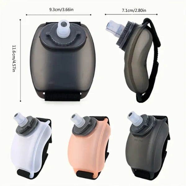 7oz Portable Wrist Water Bottle Silicone Sports Hydration