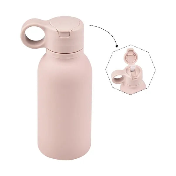 16oz Portable Silicone Sports Water Bottle with Straw & Lid
