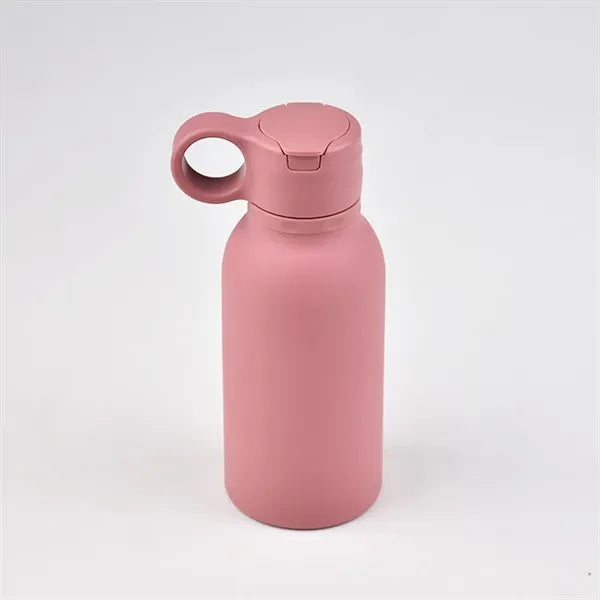 16oz Portable Silicone Sports Water Bottle with Straw & Lid