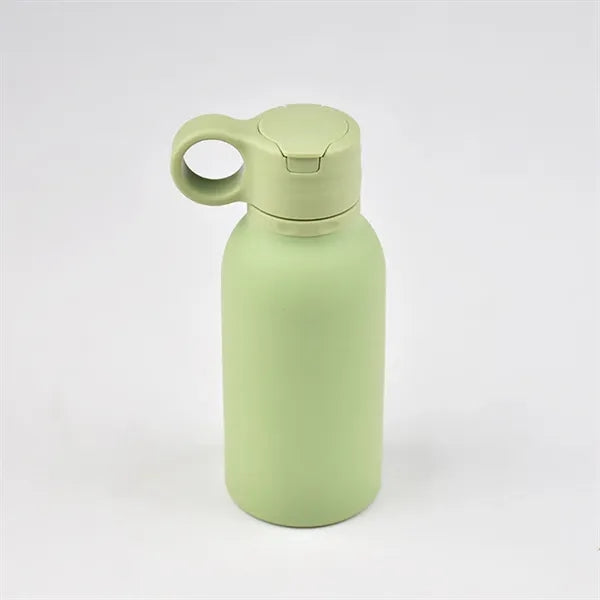 16oz Portable Silicone Sports Water Bottle with Straw & Lid