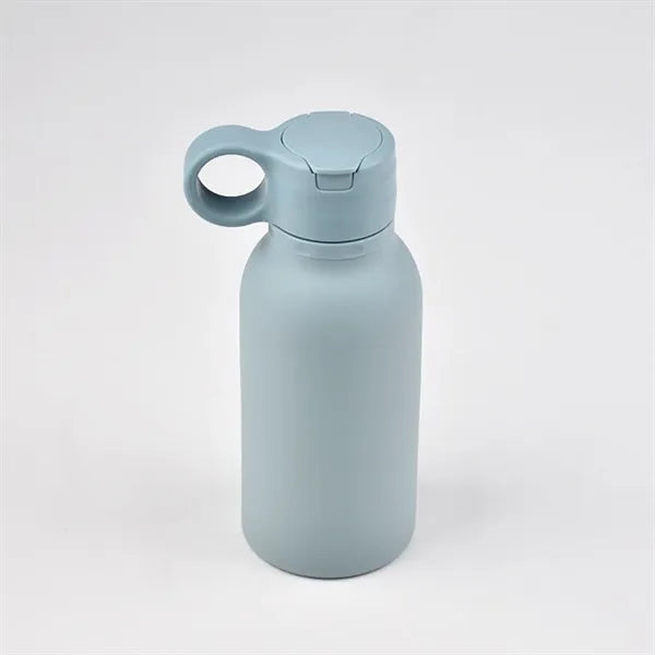 16oz Portable Silicone Sports Water Bottle with Straw & Lid