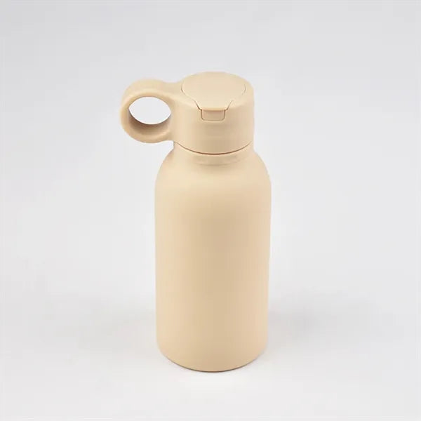 16oz Portable Silicone Sports Water Bottle with Straw & Lid