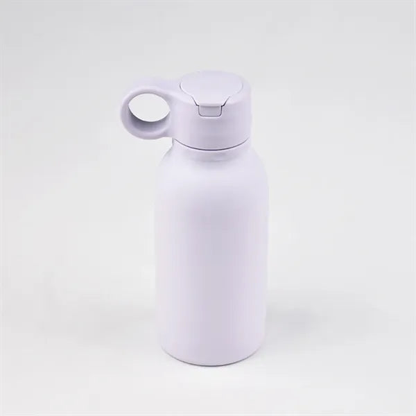 16oz Portable Silicone Sports Water Bottle with Straw & Lid