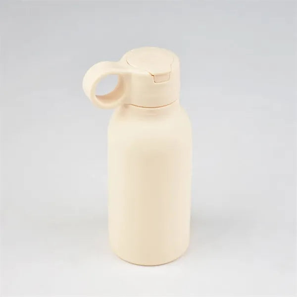 16oz Portable Silicone Sports Water Bottle with Straw & Lid