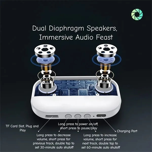 Bone Conduction Sleep Aid Speaker with Auto Shutoff Timer