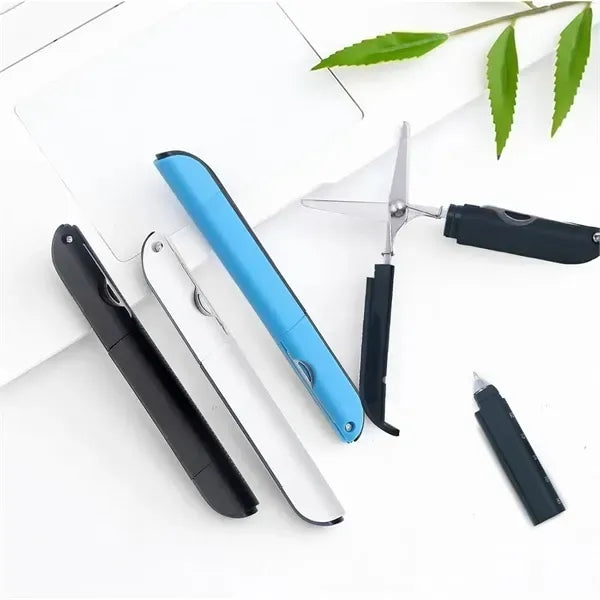 Multifunction Ballpoint Pen with Foldable Scissors