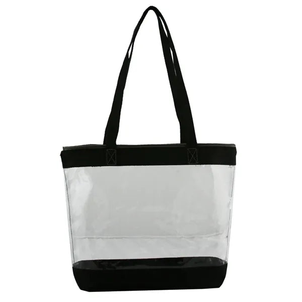 Clear Basic Zipper Tote Bag