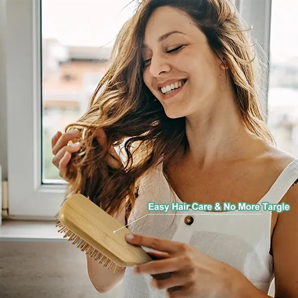 Natural Bamboo Hair Brush Set (4PCS)